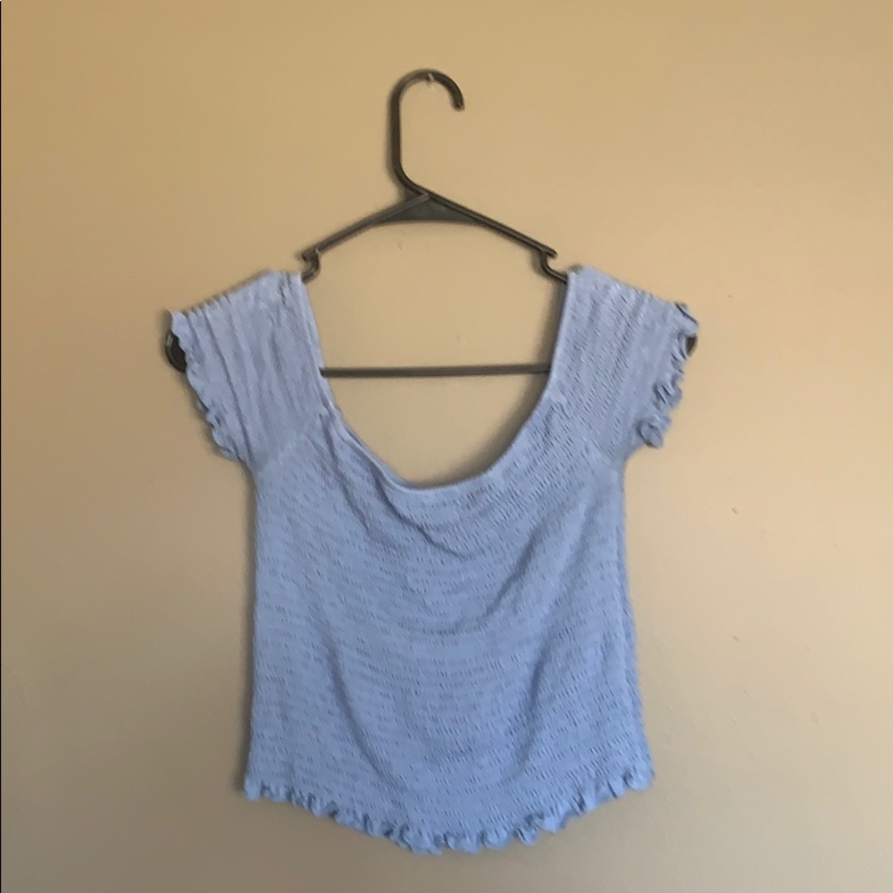 Blue Off Shoulder Top